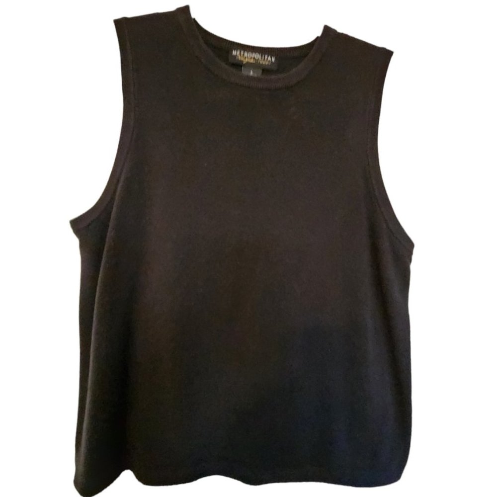 🔥🔥 Metropolitan Black Sleeveless Sweater, Women's Large🔥🔥